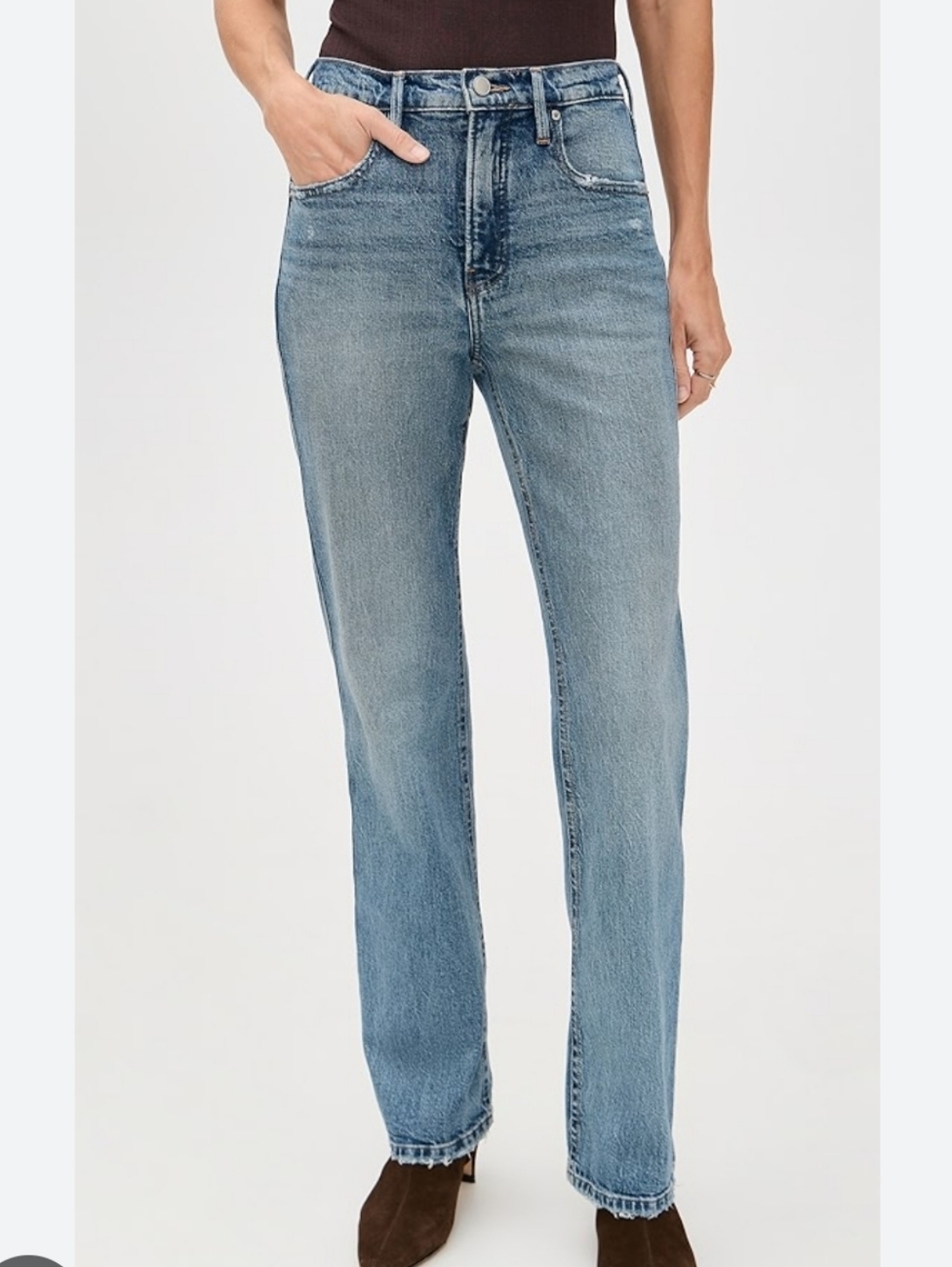 Good American High-Rise Light Blue Bootcut Jeans